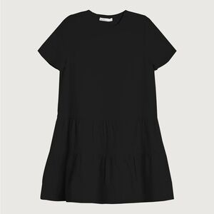 Oak + Fort Black Knit Tiered Mini Dress Size XS (NWT)